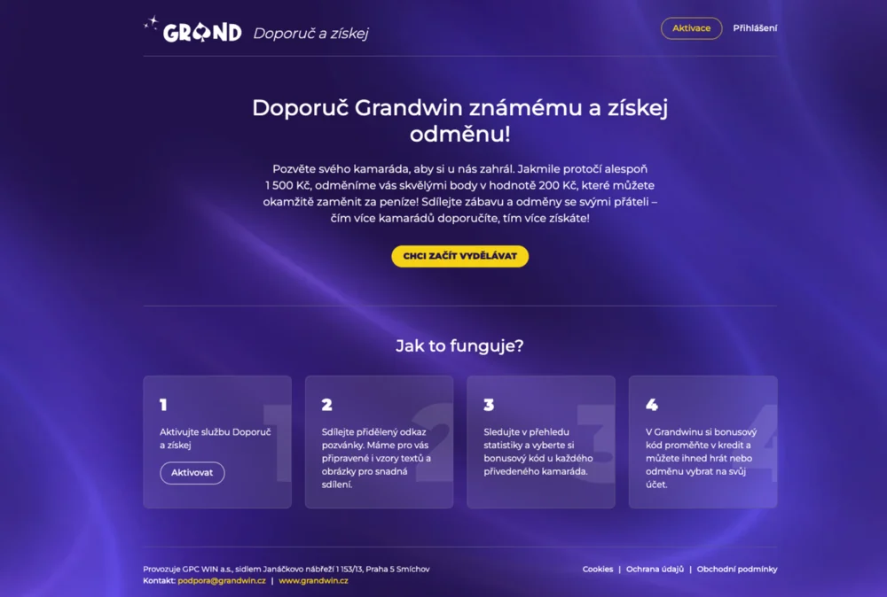 Pozvánka pro Grandwin, Doporuč a získej